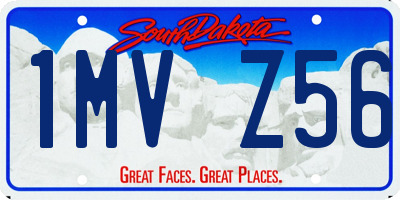 SD license plate 1MVZ56