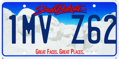 SD license plate 1MVZ62
