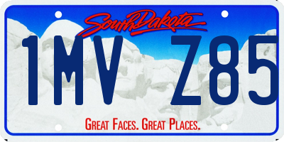 SD license plate 1MVZ85