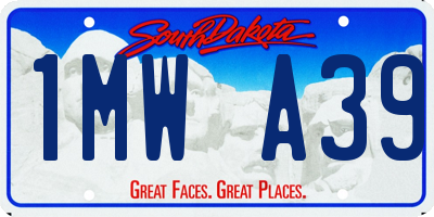 SD license plate 1MWA39