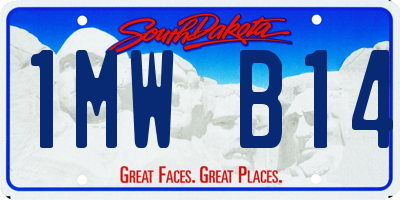 SD license plate 1MWB14
