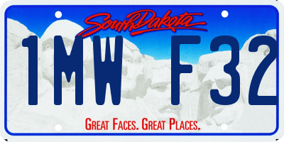 SD license plate 1MWF32