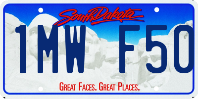 SD license plate 1MWF50