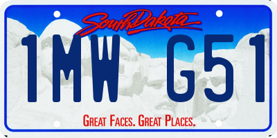 SD license plate 1MWG51