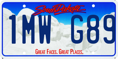 SD license plate 1MWG89