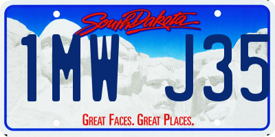SD license plate 1MWJ35