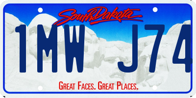 SD license plate 1MWJ74