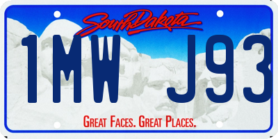 SD license plate 1MWJ93