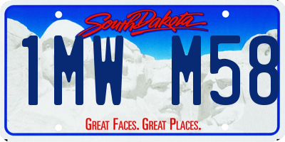 SD license plate 1MWM58