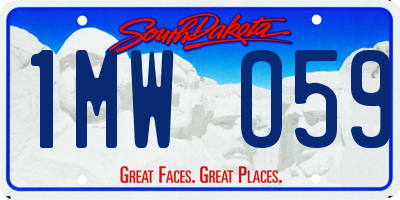 SD license plate 1MWO59