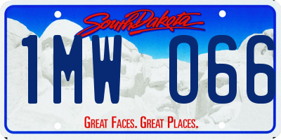 SD license plate 1MWO66