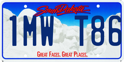 SD license plate 1MWT86