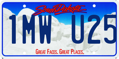 SD license plate 1MWU25