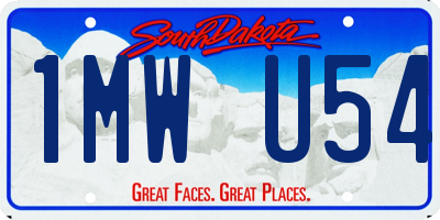 SD license plate 1MWU54