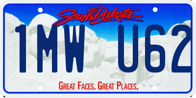 SD license plate 1MWU62