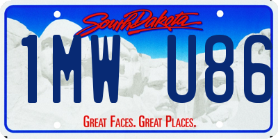 SD license plate 1MWU86
