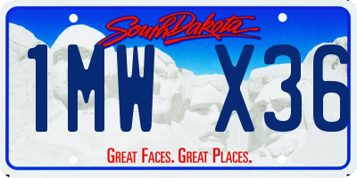 SD license plate 1MWX36