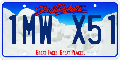 SD license plate 1MWX51