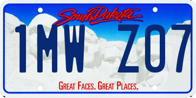 SD license plate 1MWZ07