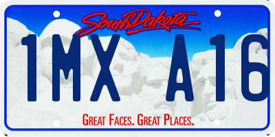 SD license plate 1MXA16