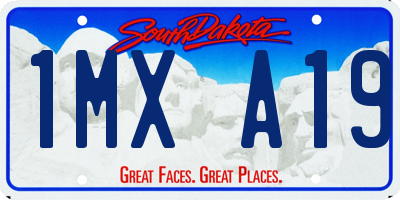 SD license plate 1MXA19