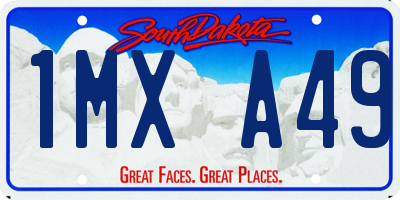 SD license plate 1MXA49