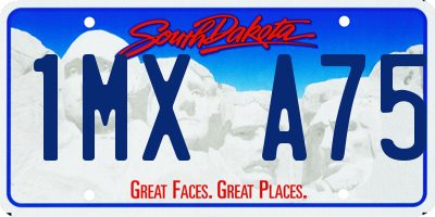 SD license plate 1MXA75