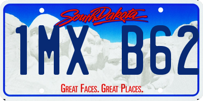 SD license plate 1MXB62