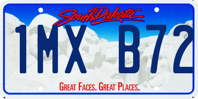 SD license plate 1MXB72