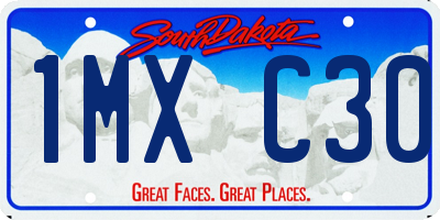 SD license plate 1MXC30