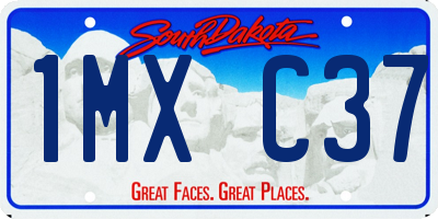 SD license plate 1MXC37