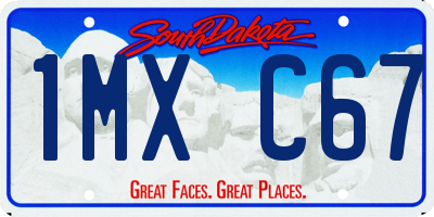 SD license plate 1MXC67
