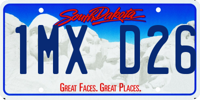 SD license plate 1MXD26