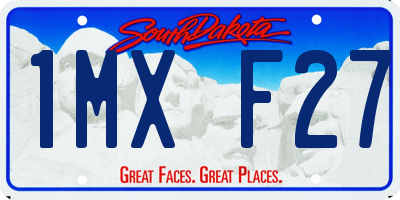 SD license plate 1MXF27