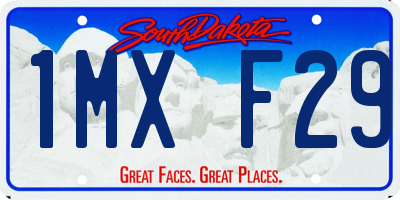 SD license plate 1MXF29