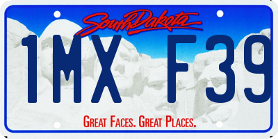 SD license plate 1MXF39