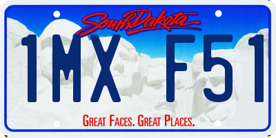 SD license plate 1MXF51