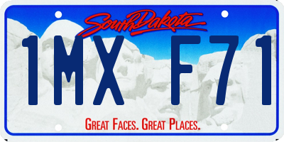 SD license plate 1MXF71