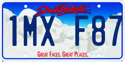 SD license plate 1MXF87