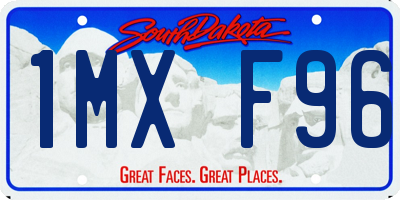 SD license plate 1MXF96