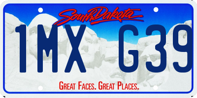 SD license plate 1MXG39