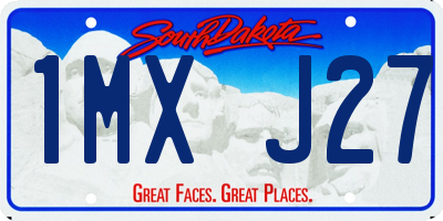SD license plate 1MXJ27
