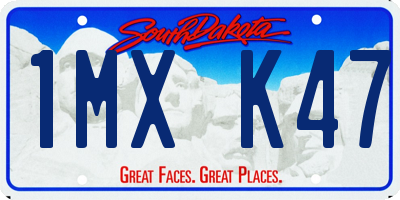 SD license plate 1MXK47