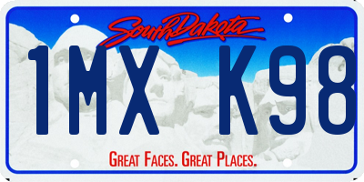 SD license plate 1MXK98