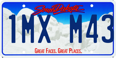SD license plate 1MXM43