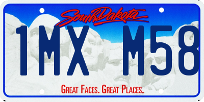 SD license plate 1MXM58