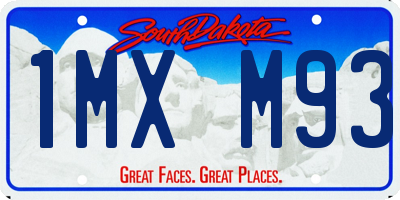 SD license plate 1MXM93