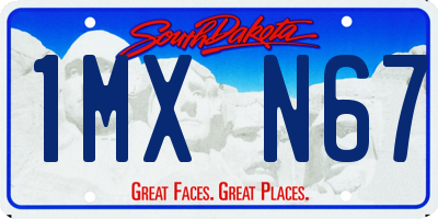 SD license plate 1MXN67