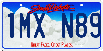 SD license plate 1MXN89