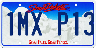 SD license plate 1MXP13